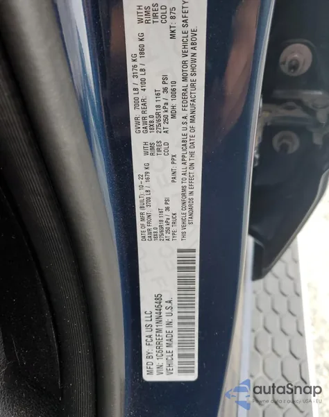 2022 Ram 1500 Big Horn/Lone Star from USA, damaged, VIN 1C6RREFM1NN446485